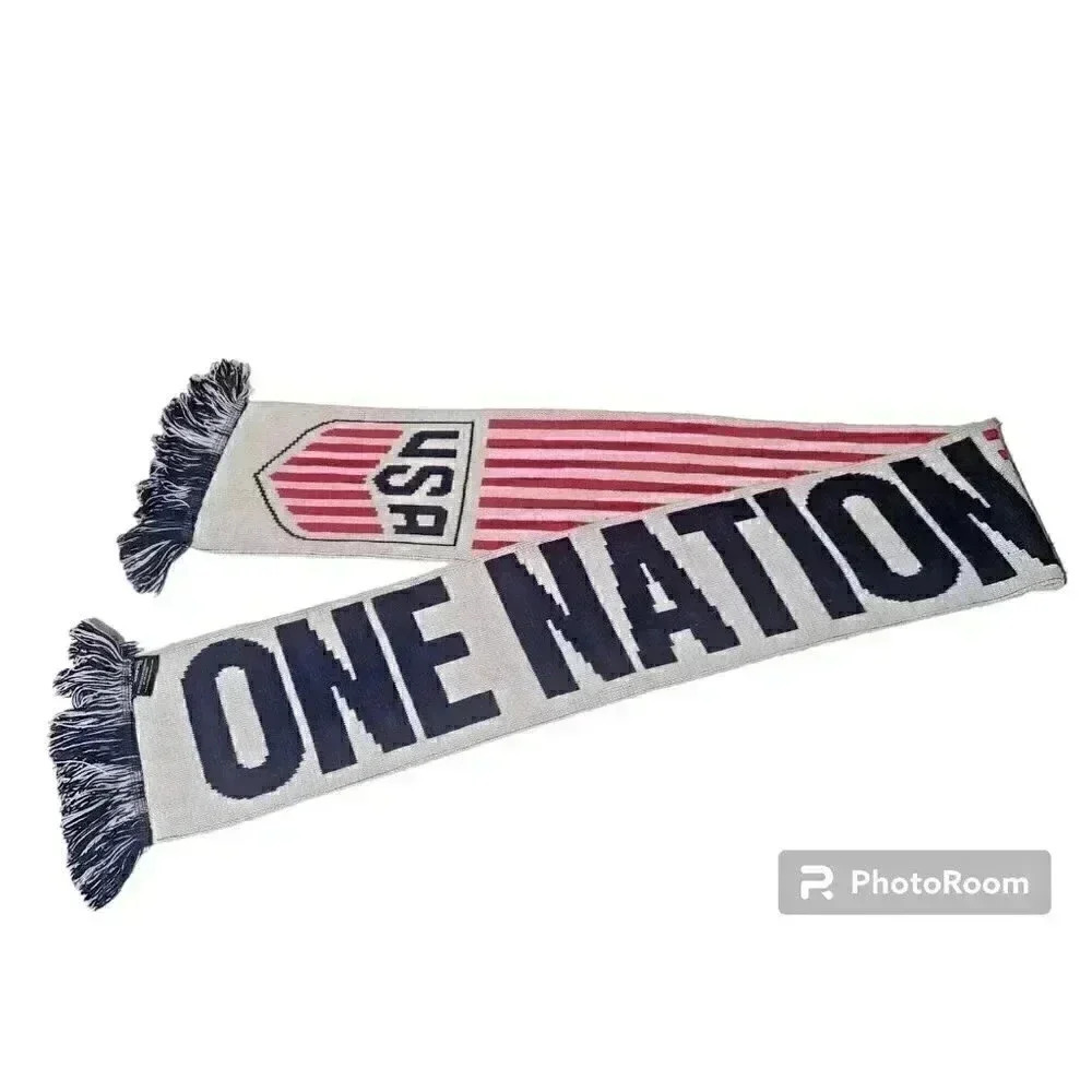 Ruffneck Scarves Red White USA Reversible 64" Stars Stripes One Nation O…